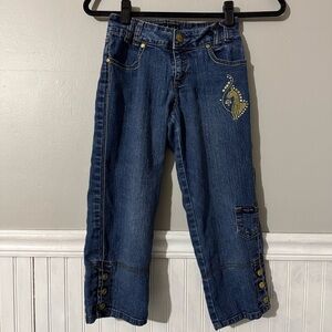 Baby Phat | Girls Girlz Blue Medium Wash Embellished Jeans Size 10